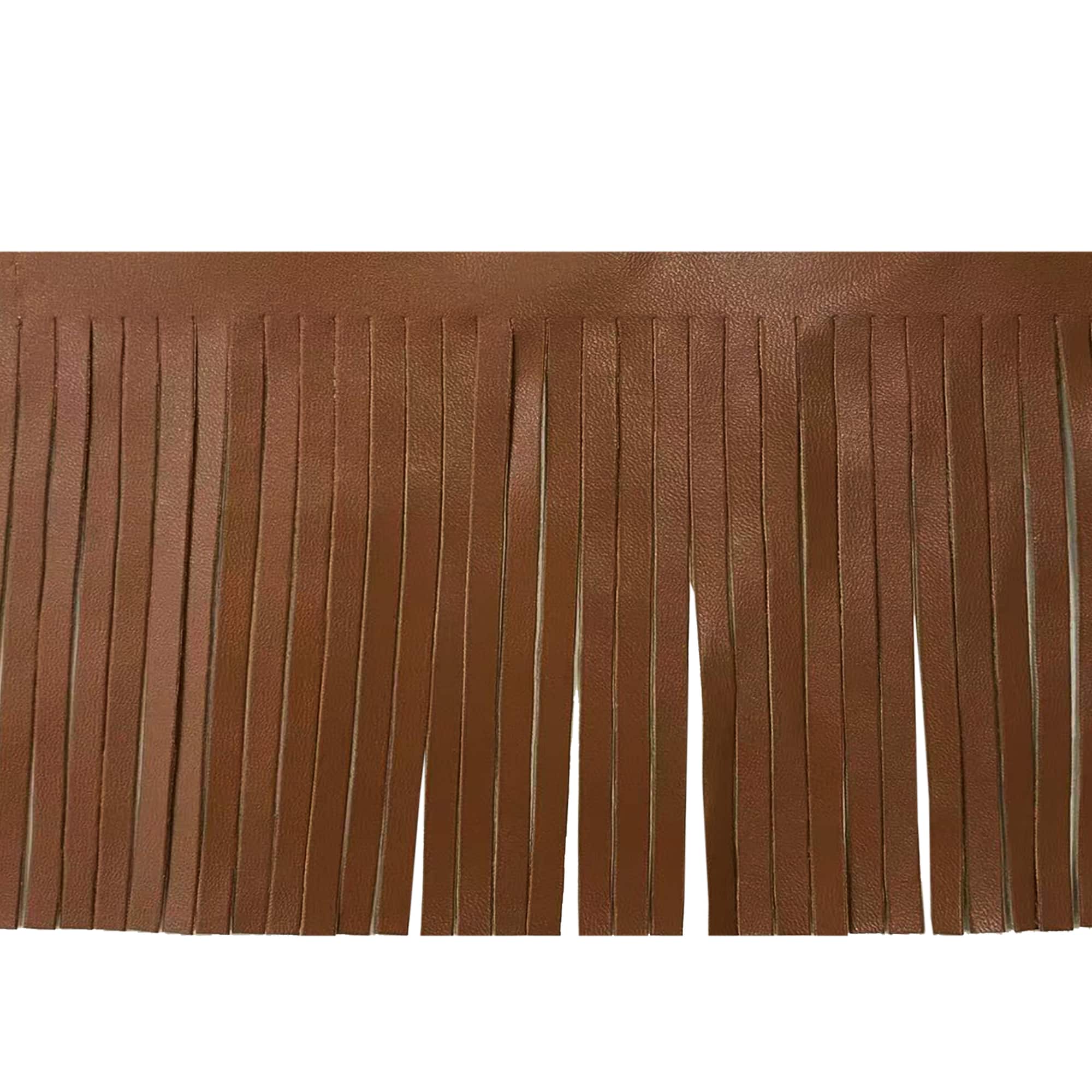 4" Faux Leather Fringe Trim by Celebrate It